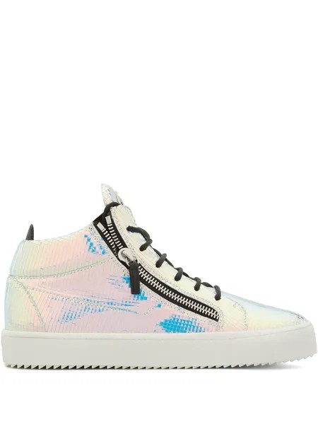 Giuseppe Zanotti высокие кеды с голографическим эффектом