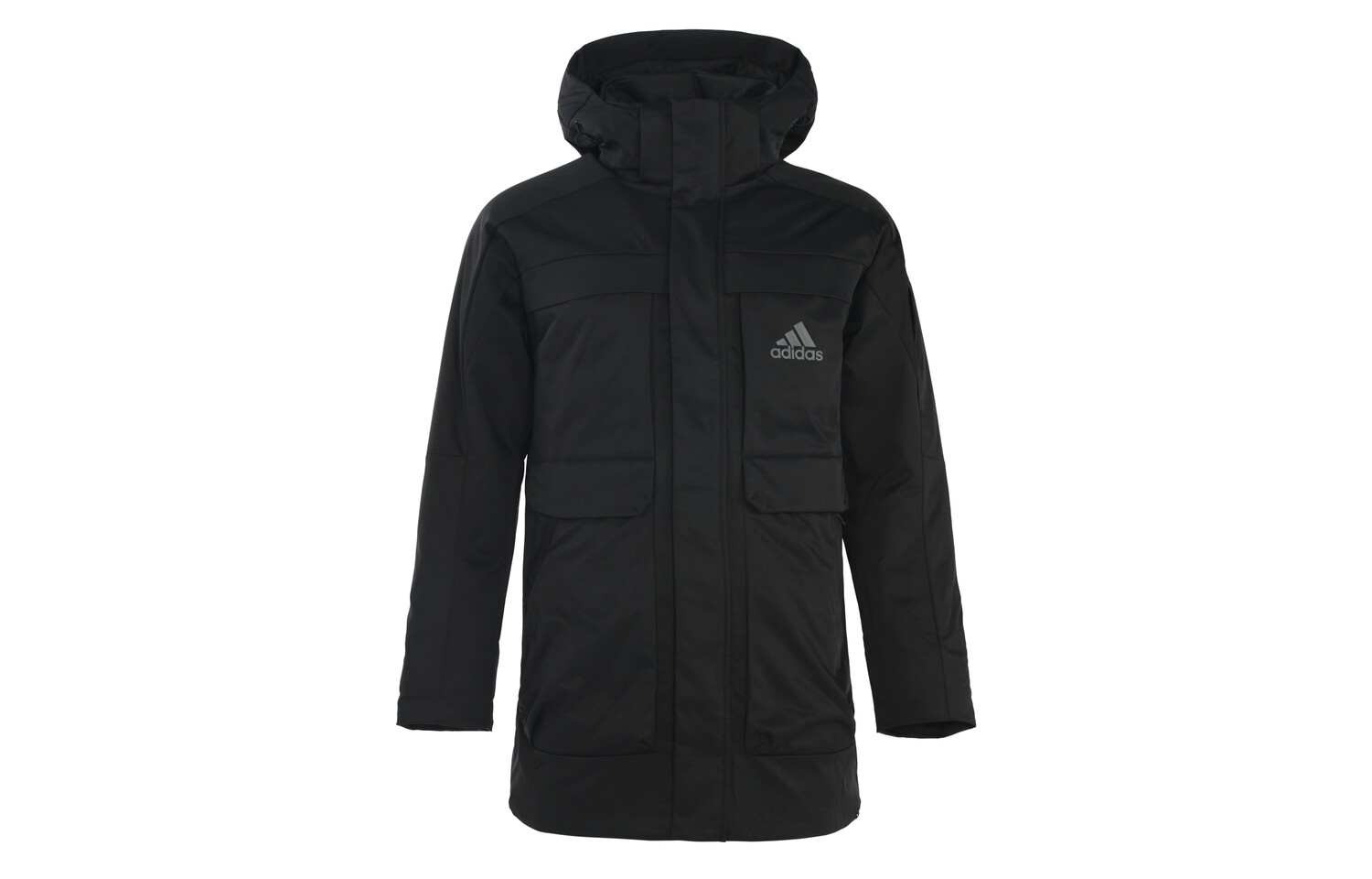 Пуховик унисекс черный Adidas, черный