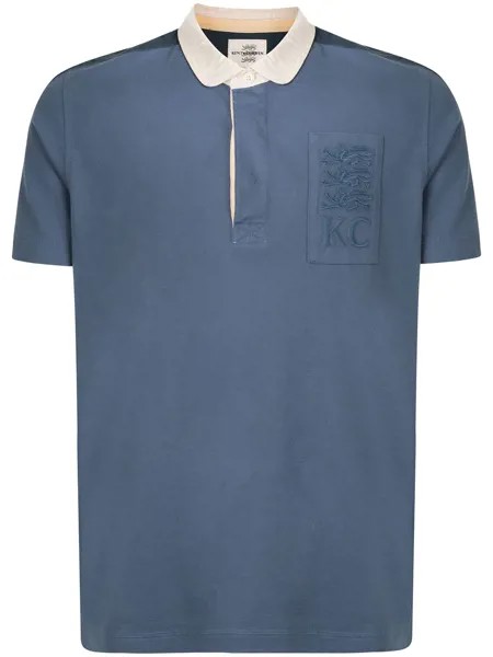 Kent & Curwen рубашка поло с контрастной вставкой и логотипом
