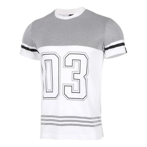 Футболка Men's adidas Alphabet Printing Round Neck Breathable Short Sleeve White T-Shirt, белый