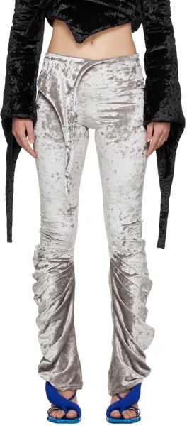 Серебряные брюки для отдыха с драпировкой Ottolinger