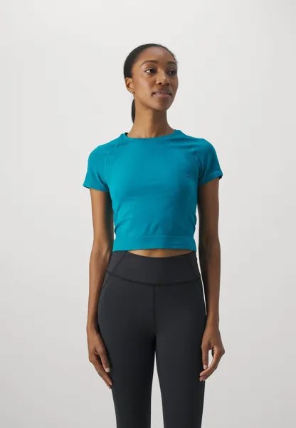 Спортивная футболка ATHLETE CROP SEAMLESS WORKOUT Sweaty Betty, цвет future blue