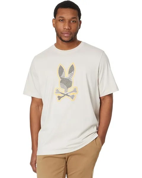 Футболка Psycho Bunny Lenox Graphic, натуральный