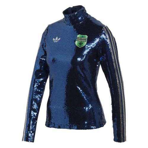 Футболка (WMNS) Adidas Originals Adidas x Anna Isoniemi Turtle Neck 'Night Indigo', индиго