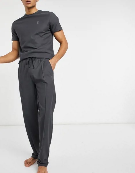 Комплект в стиле casual из футболки и джоггеров серого цвета из ткани пике Burton Menswear-Серый