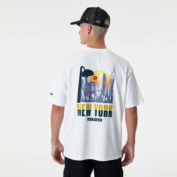 Футболка BRANDED NEW YORK CITY HOOPS OVERSIZED T-SHIRT New Era, цвет Weiß