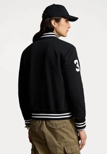 Куртка-бомбер BIG PONY FLEECE BASEBALL JACKET Ralph Lauren, черный
