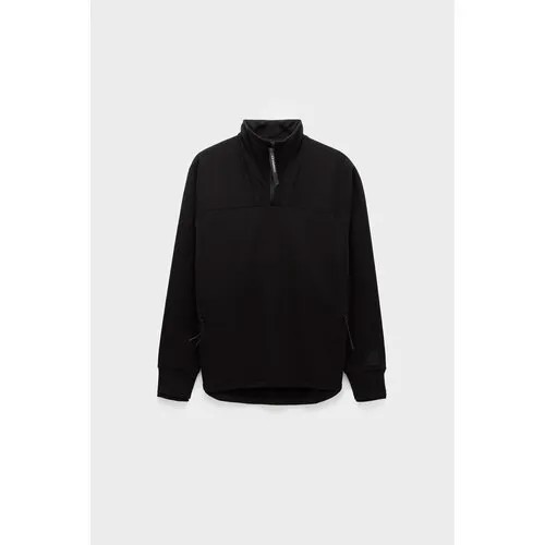 Толстовка C.P. Company metropolis series stretch fleece reverse zipped sweatshirt, размер 56, черный