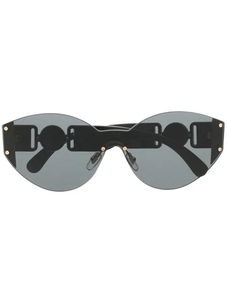 Versace Eyewear солнцезащитные очки в безободковой оправе 'кошачий глаз'