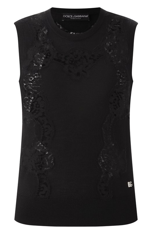 Топ из шерсти и шелка Dolce & Gabbana