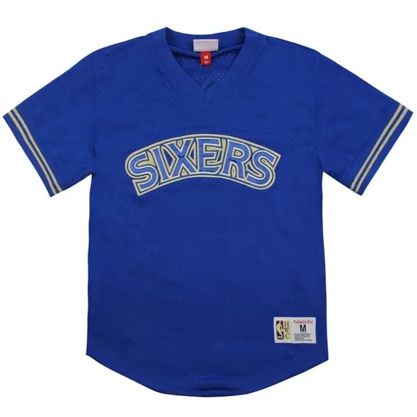 Майка с сеткой для чемпиона НБА Mitchell & Ness Philadelphia 76ers Mitchell And Ness, синий