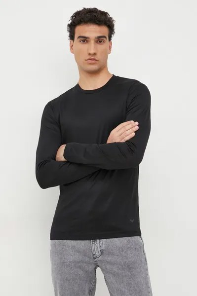 Рубашка с длинным рукавом Emporio Armani, черный