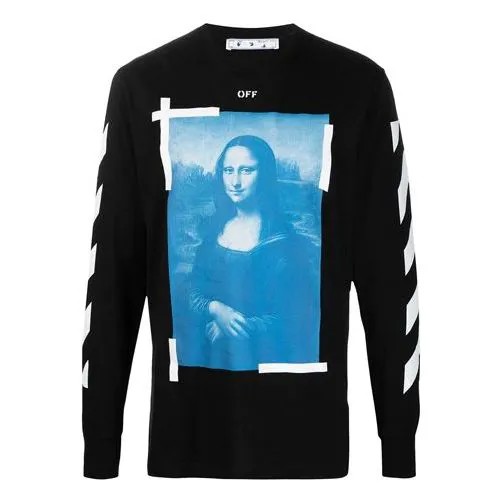 Толстовка Off-White Mona Lisa Long-Sleeve T-Shirt 'Black', черный