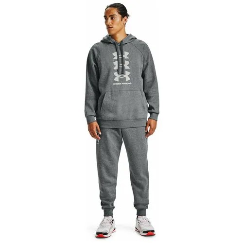 Толстовка спортивная Under Armour Men's Rival Fleece Multilogo Hoodie, размер LG, серый