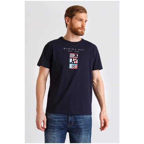 Футболка кор.рук. BAON мужская, модель: B7322041, цвет: DEEP NAVY, размер: XXL