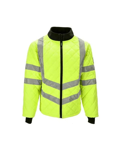 Мужская стеганая водоотталкивающая куртка с бриллиантами Hi Vis RefrigiWear, зеленый