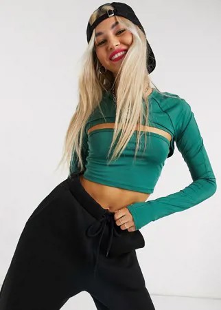 Комплект из 2 предметов – топа-бандо и болеро зеленого цвета Weekday Trap-Зеленый цвет