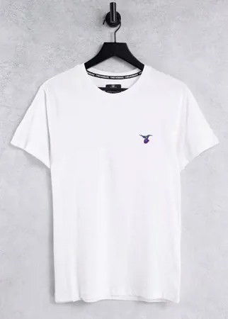 Белая футболка с вышивкой колибри Threadbare-Белый