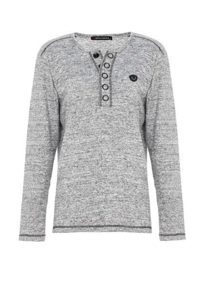 Футболка Cipo & Baxx LONG SLEEVE, антрацит