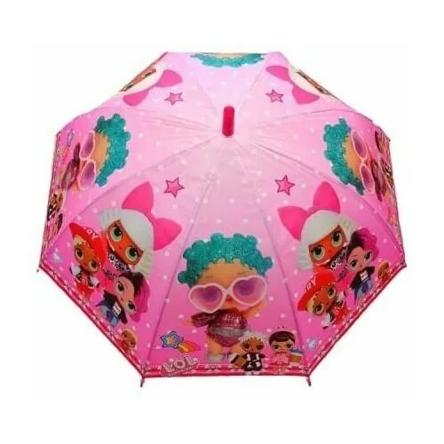 Зонт L.O.L., полуавтомат, для девочек, розовый
