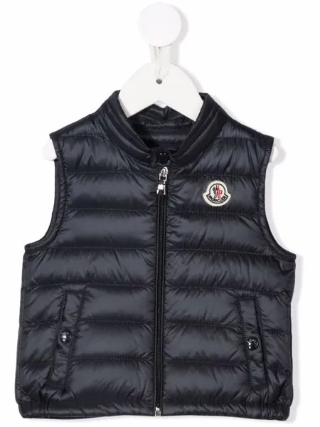 Moncler Enfant жилет с нашивкой-логотипом