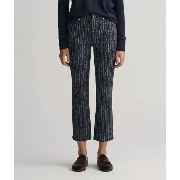 Джинсы Gant Rope Cropped Flare, синий