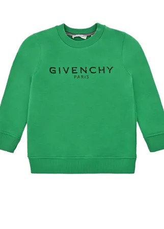 Зеленый свитшот с логотипом Givenchy детский