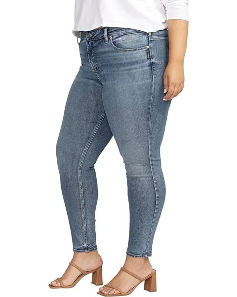 Джинсы Silver Jeans Co. Plus Size Suki Mid-Rise Skinny Jeans W93136COO312, индиго