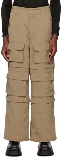 Серо-коричневые брюки-карго с тиснением Jordan Barrett Edition MISBHV
