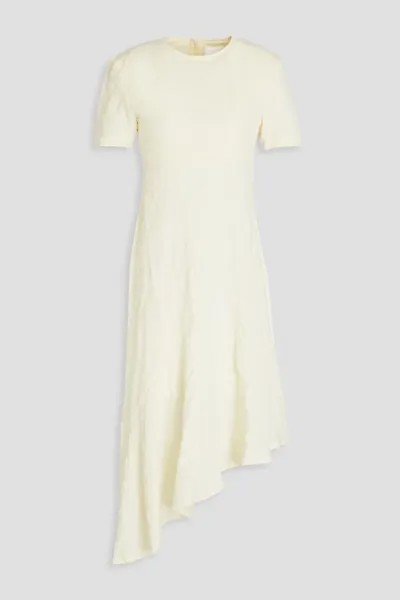 Асимметричное платье из жатого хлопка Remain Birger Christensen, крем