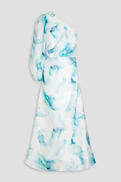 Платье миди Levi на одно плечо с принтом из органзы деворе Rachel Gilbert, белый