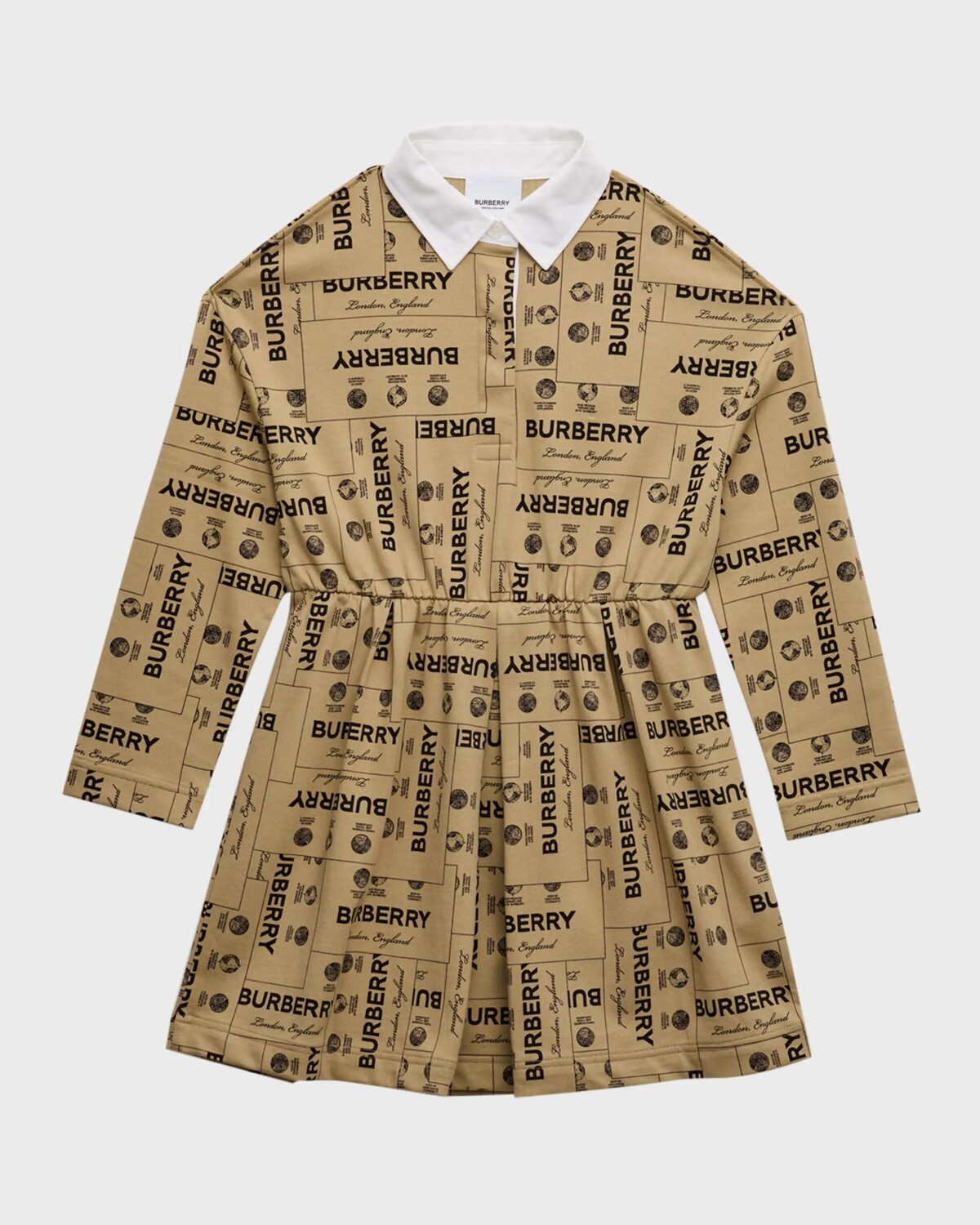 Платье для регби Edwina с логотипом для девочек, размер 3–14 Burberry, цвет Alabaster Pink
