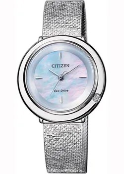 Японские наручные  женские часы Citizen EM0640-82D. Коллекция Elegance