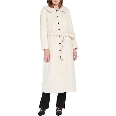 En Saison женское длинное пальто со стеганым острым воротником и разрезом по краю, верхняя одежда BHFO 5844