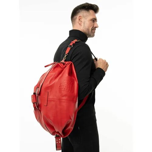 Сумка дорожная сумка-рюкзак Великоросс, 40х60, красный, зеленый