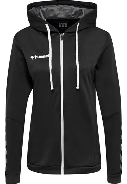 Толстовка Hummel Hoodie Hmlauthentic Poly Zip Hoodie Woman, черный