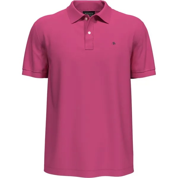 Поло с коротким рукавом Scotch & Soda Essential Organic Cotton Pique, розовый