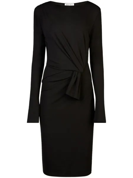 Nina Ricci платье с длинными рукавами и бантом, черный