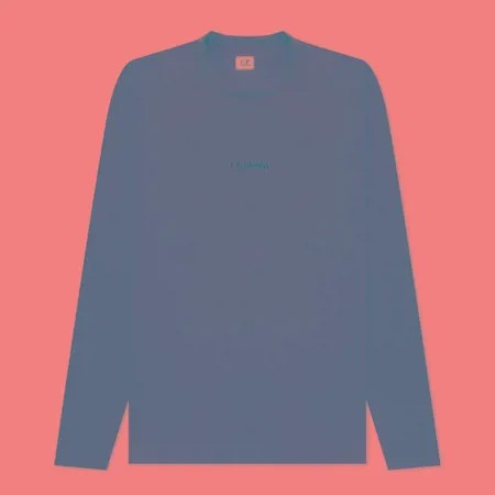 Мужской лонгслив C.P. Company Brushed Jersey Logo, цвет зелёный, размер L