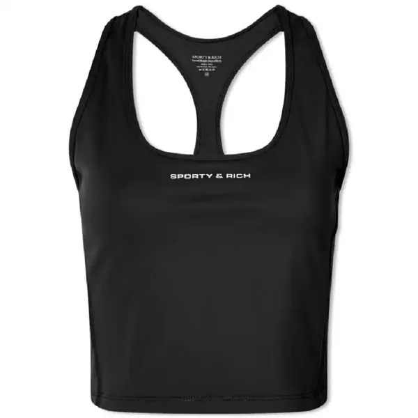 Топ Sporty & Rich Sr Bold Sports Cropped, черный