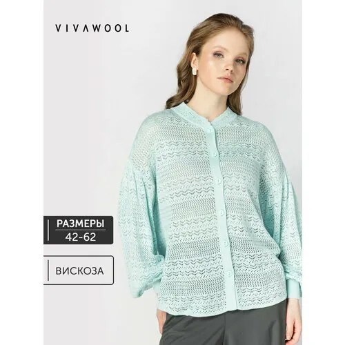 Блуза  VIVAWOOL, размер 50, зеленый