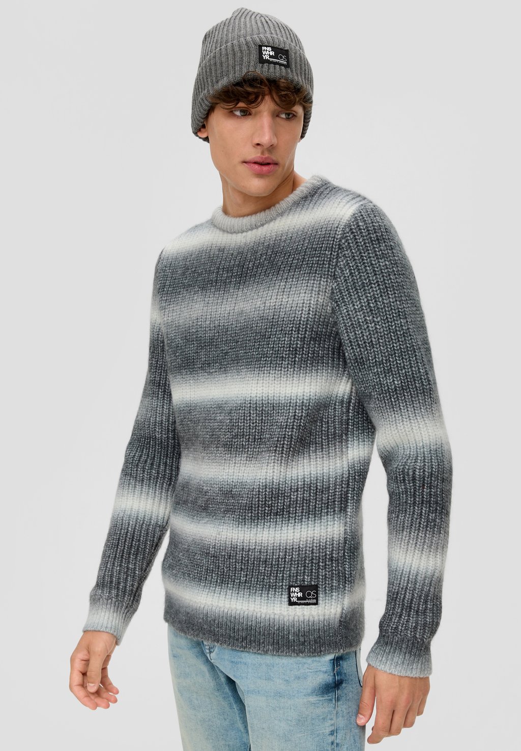 Вязаный свитер QS, цвет grau