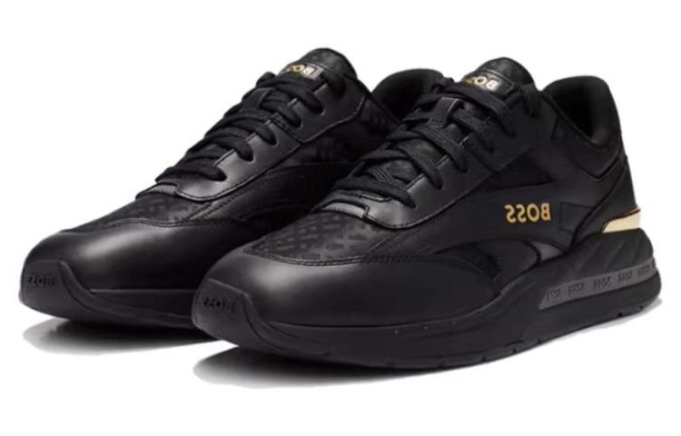 Кроссовки BOSS Kurt Panelled Sneakers, черный