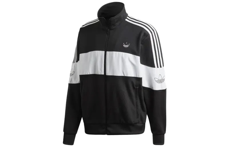 Куртка мужская черная/белая Adidas, черный/белый