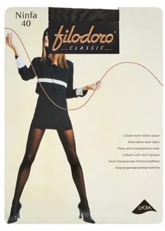 Колготки Filodoro Classic Ninfa 40 den, размер 2-S, platino (черный)