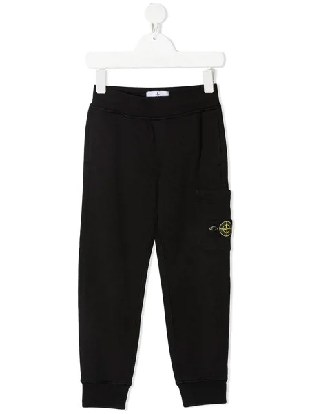 Stone Island Junior спортивные брюки с нашивкой-логотипом