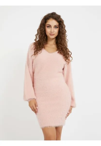 Вязанное платье Guess, розовый