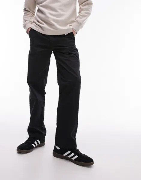 Черные брюки чинос свободного кроя Topman