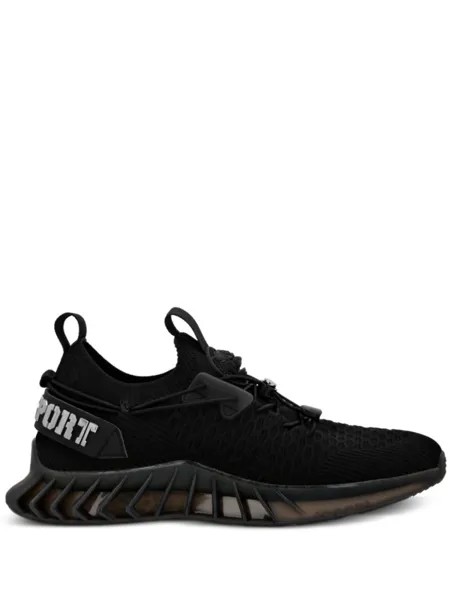Plein Sport трикотажные кроссовки Runner, черный