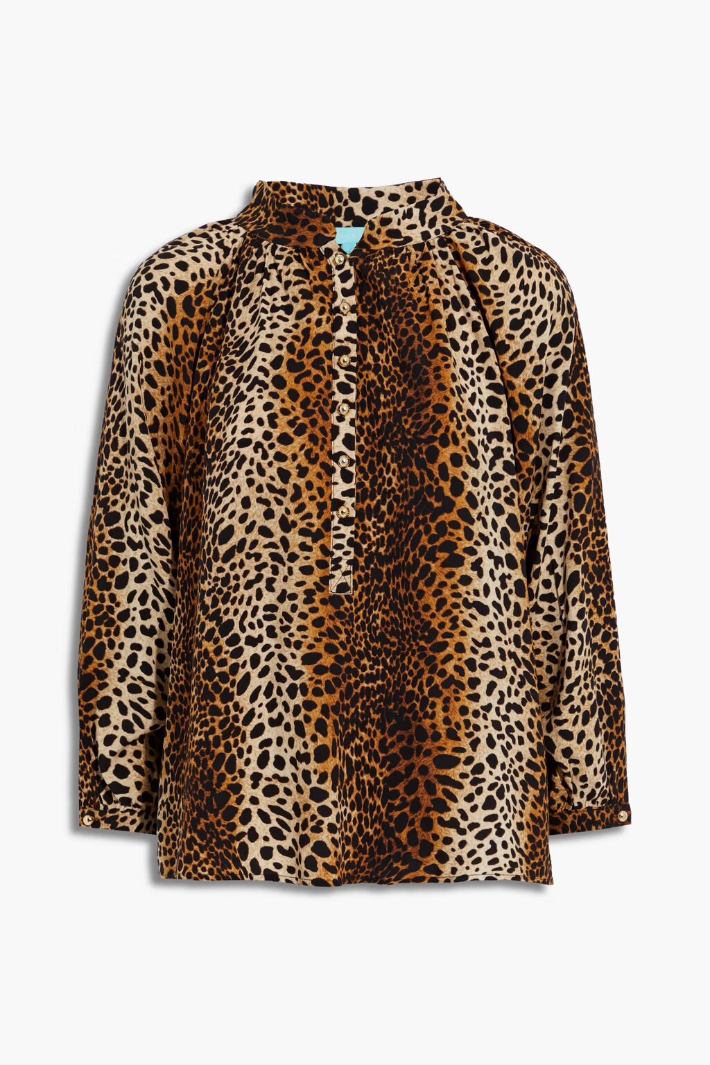 Блузка Lauri из вуали с леопардовым принтом и сборками Melissa Odabash, цвет Animal print